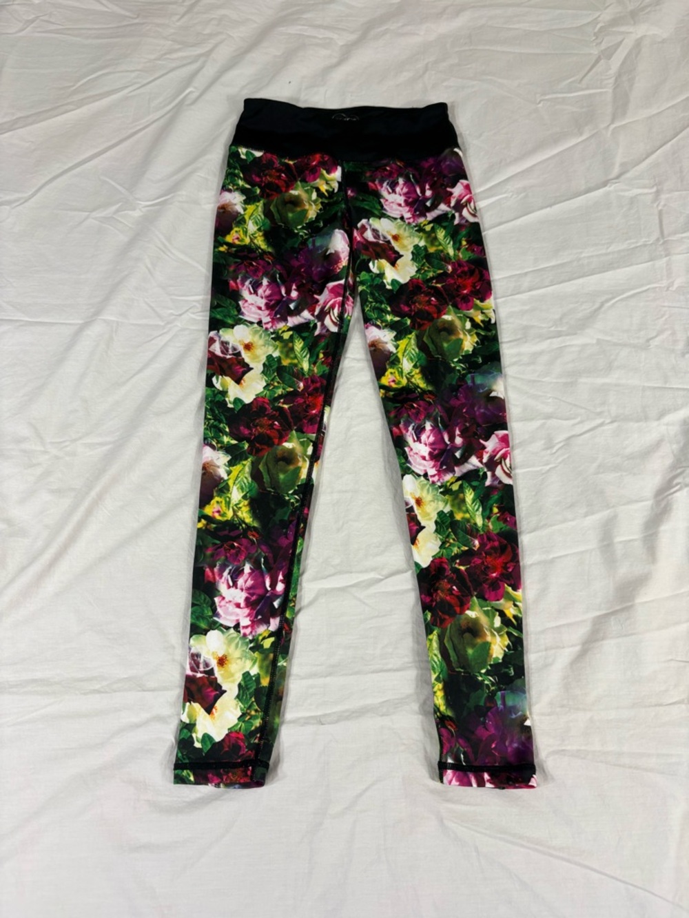 Betsey Jonhson Women Floral Multicolor Athletic Compression Leggings XS